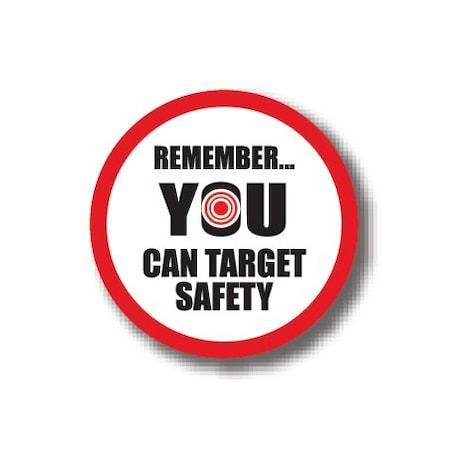 Ergomat 20in CIRCLE SIGNS - Remember YOU Can Target Safety DSV-SIGN 400 #0554 -UEN
